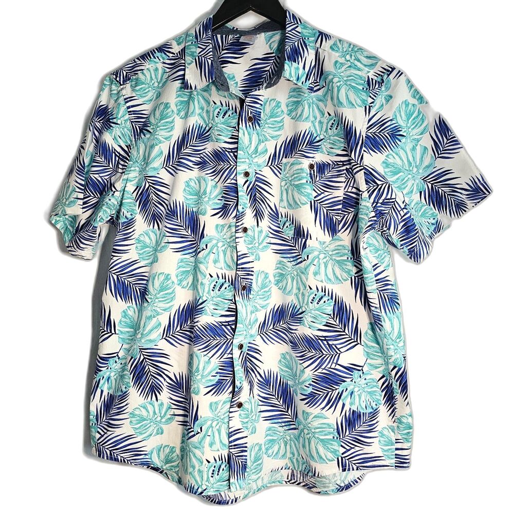 Gymboree Men's 100% Cotton Hawaiian Button up Shirt sz XL